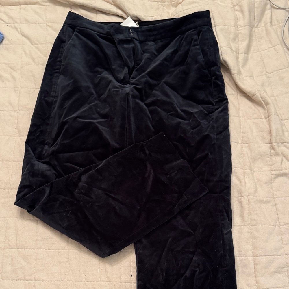 J. Crew Navy velvet Pants with Perfecting Pockets